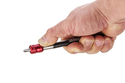 ARES 70207 12-Inch Quick Release Drill Extension Bit Holder - Premium Chrome Vanadium Steel, Magnetic Locking Design, Ideal for Hard-to-Reach Areas
