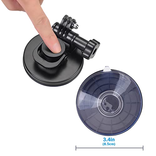 Secure GoPro Suction Cup Mount for Cars and More – Fits Hero 12 to Hero 3, GoPro Max & More