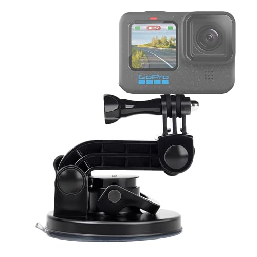 Secure GoPro Suction Cup Mount for Cars and More – Fits Hero 12 to Hero 3, GoPro Max & More