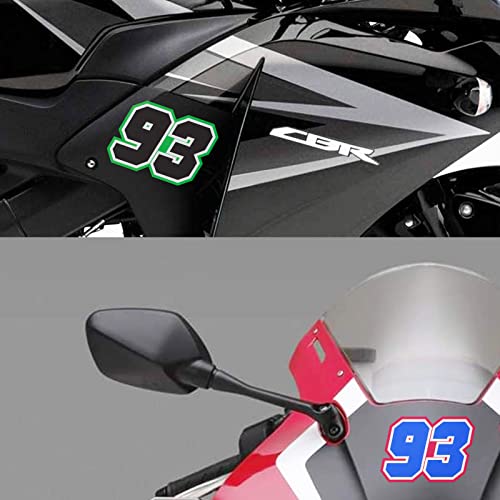 Custom Racing Number Decals - 3 pcs Vinyl Stickers for Motorcycles & Bikes | Removable, Waterproof, Multi-Color