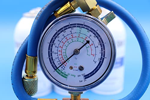 Ultimate Cooling Kit for R12 - 3 Cans & Brass Charging Gauge