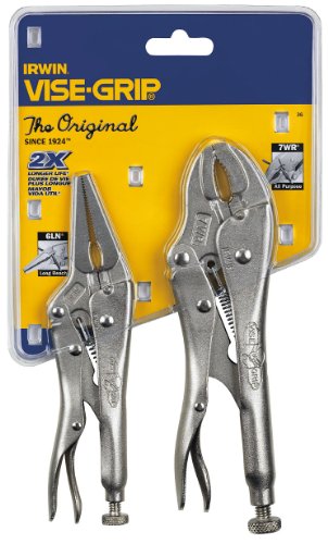 IRWIN VISE-GRIP Original Locking Pliers Set with Wire Cutters, 2-Piece Bundle