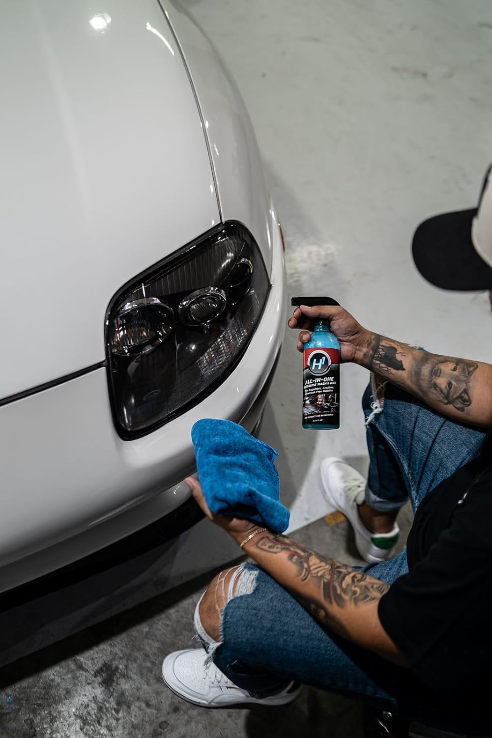 Hyper One Waterless Car Wash & Wax – High Gloss Detailer with UV Protection for Cars, RVs, & Motorcycles