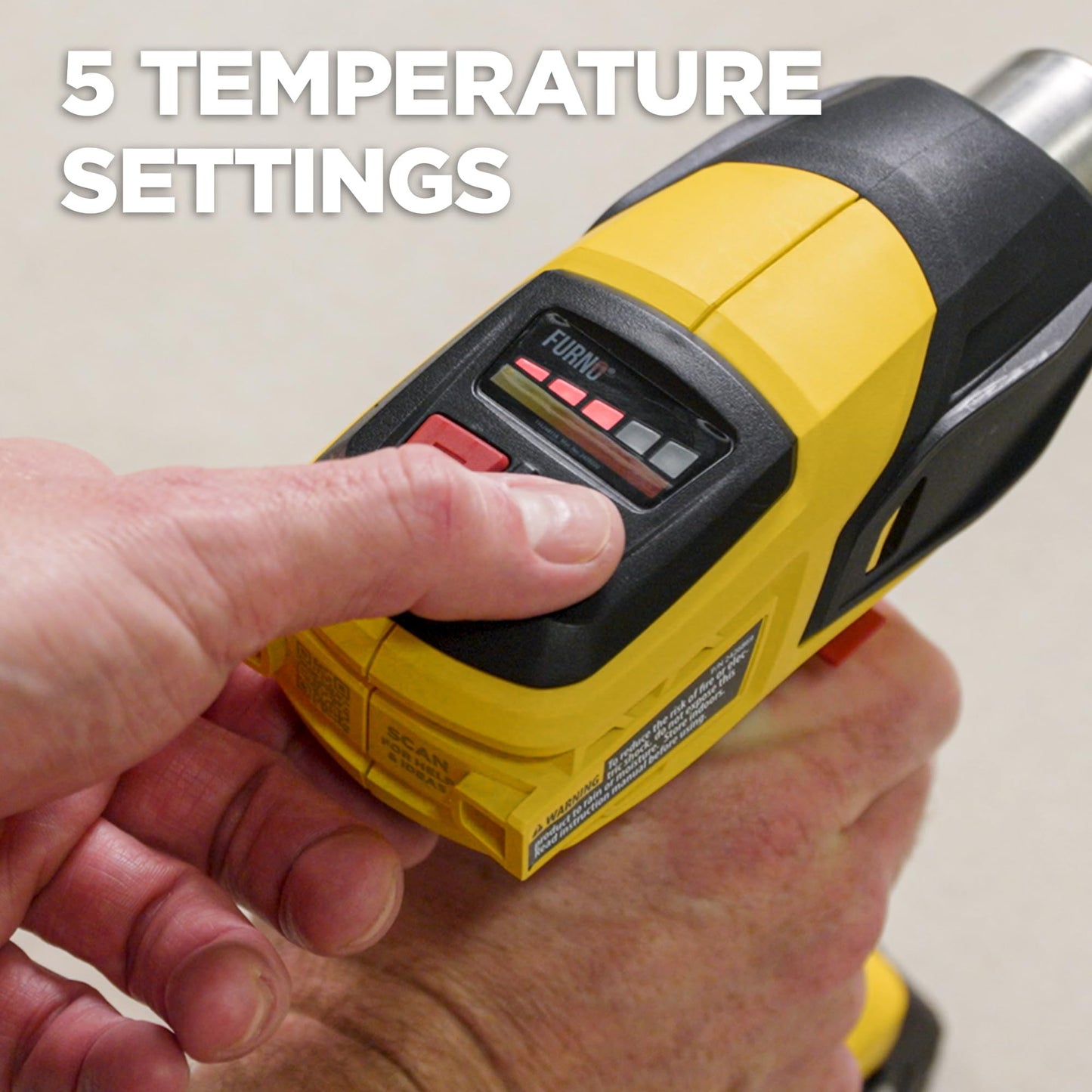 Wagner HT1000 Heat Gun: 2 Temp Settings, Ideal for Paint, Adhesive, & Rust Removal