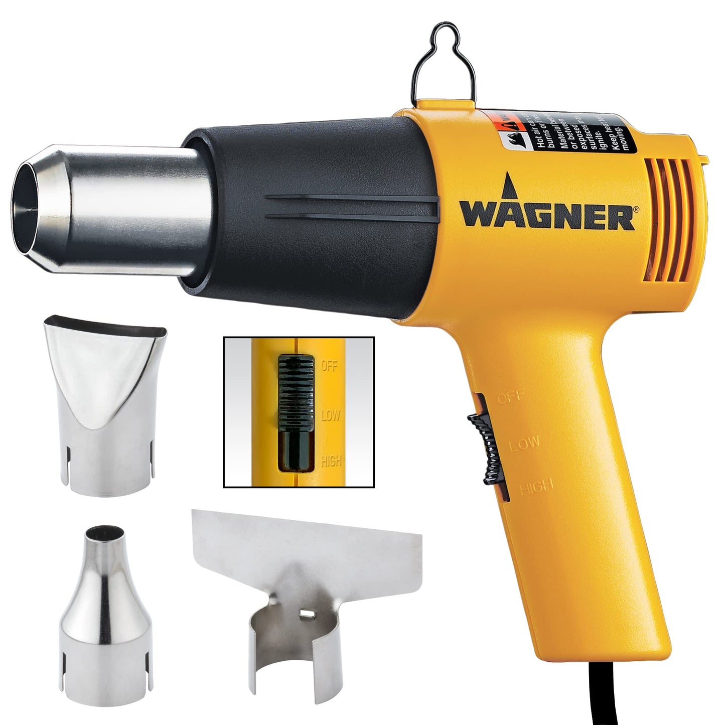 Wagner HT1000 Heat Gun: 2 Temp Settings, Ideal for Paint, Adhesive, & Rust Removal