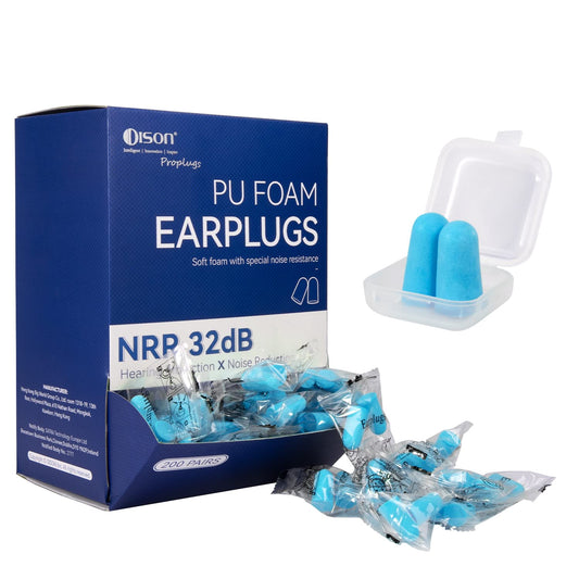 200 Pairs Foam Earplugs - 32dB Noise Reduction for Work, Travel & More